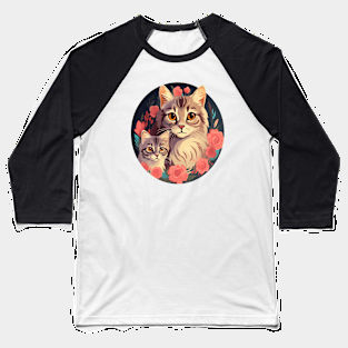 Cat Mom Baseball T-Shirt